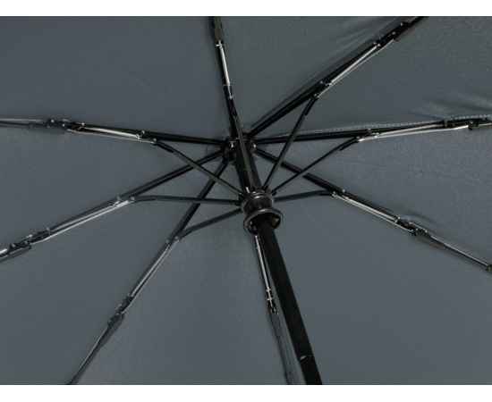 Зонт складной Lumet с куполом из переработанного пластика, автомат, 878017, Цвет: серый, изображение 5