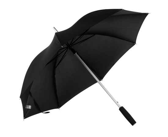 Зонт-трость Alu с деталями из прочного алюминия, 100015, Цвет: черный, изображение 2