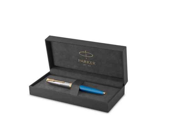 Ручка шариковая Parker 51 Premium, 2169080, Цвет: голубой,золотистый,серебристый, изображение 5