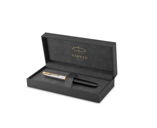 Ручка перьевая Parker 51 Premium, F/M, 2169061, Цвет: черный,золотистый,серебристый, изображение 6