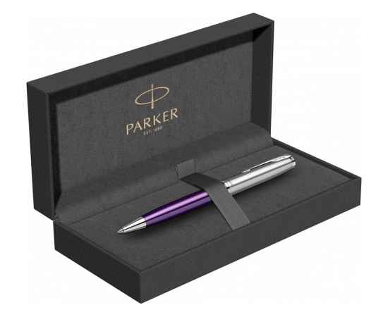 Ручка шариковая Parker Sonnet Essentials Violet SB Steel CT, 2169369, Цвет: фиолетовый,серебристый, изображение 5