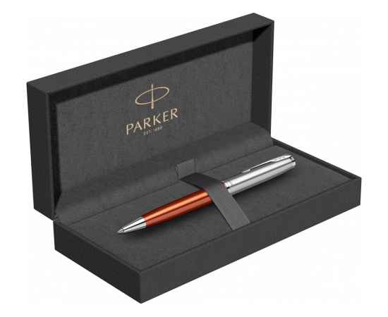 Ручка шариковая Parker Sonnet Essentials Orange SB Steel CT, 2169361, Цвет: оранжевый,серебристый, изображение 6