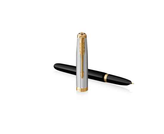 Ручка перьевая Parker 51 Premium, F/M, 2169061, Цвет: черный,золотистый,серебристый, изображение 3