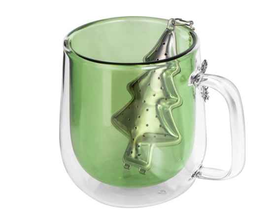 Набор Bergamot: кружка и ситечко для чая, 88732.04, Цвет: серебристый,зеленый прозрачный, Объем: 250, изображение 2