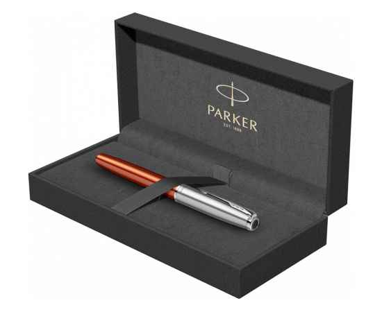 Ручка-роллер Parker Sonnet Essentials Orange SB Steel CT, 2169230, Цвет: оранжевый,серебристый, изображение 8