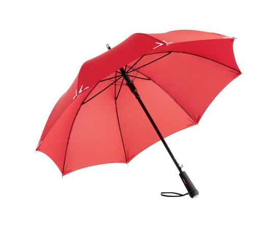 Зонт-трость Safebrella с фонариком и светоотражающими элементами, 100077, Цвет: красный, изображение 6