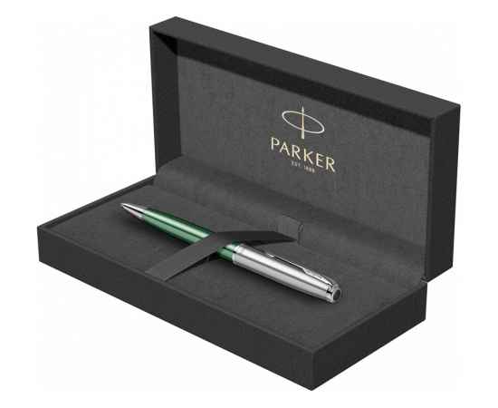 Ручка шариковая Parker Sonnet Essentials Green SB Steel CT, 2169365, Цвет: зеленый,серебристый, изображение 4