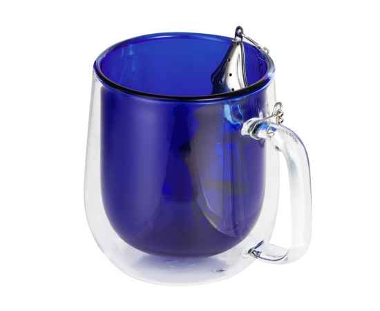 Набор Bergamot: кружка и ситечко для чая, 88732.02, Цвет: серебристый,синий прозрачный, Объем: 250, изображение 2