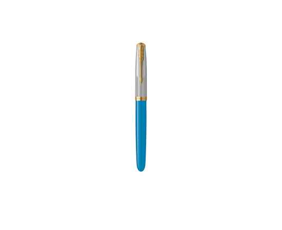 Ручка перьевая Parker 51 Premium, F/M, 2169079, Цвет: голубой,золотистый,серебристый, изображение 2