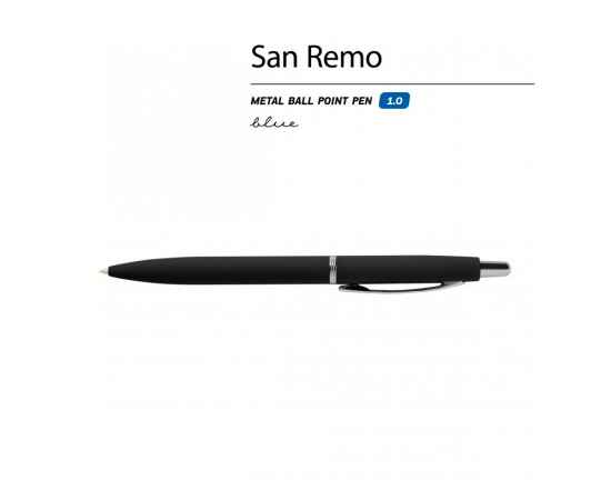 Ручка металлическая шариковая San Remo, софт тач, 20-0249.01, Цвет: черный, изображение 2