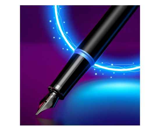 Ручка перьевая Parker IM Vibrant Rings Flame Blue, 2172858, Цвет: черный,синий, изображение 8