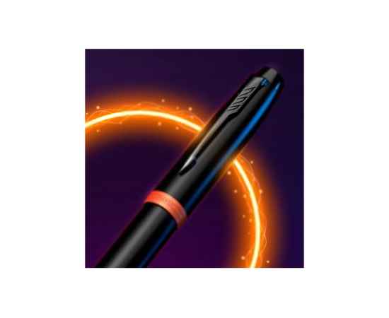 Ручка-роллер Parker IM Vibrant Rings Flame Orange, 2172945, Цвет: черный,оранжевый, изображение 7