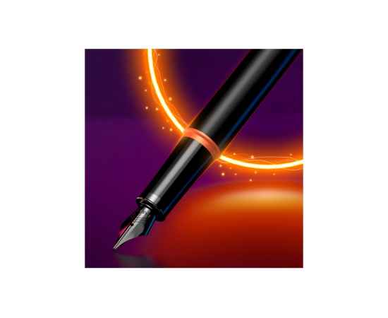 Ручка перьевая Parker IM Vibrant Rings Flame Orange, 2172943, Цвет: черный,оранжевый, изображение 8