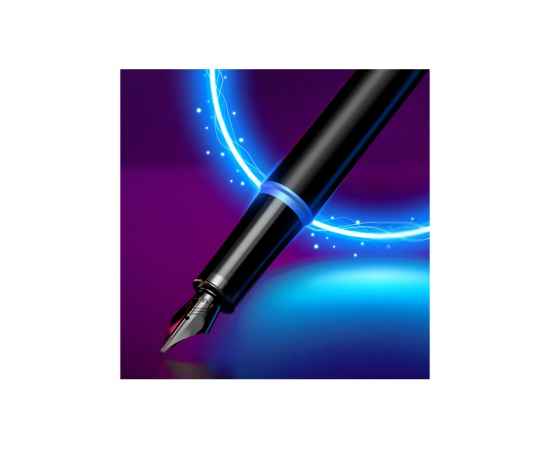 Ручка-роллер Parker IM Vibrant Rings Flame Blue, 2172860, Цвет: черный,синий, изображение 7