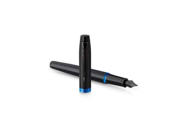 Ручка перьевая Parker IM Vibrant Rings Flame Blue, 2172858, Цвет: черный,синий, изображение 3