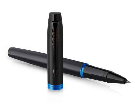 Ручка-роллер Parker IM Vibrant Rings Flame Blue, 2172860, Цвет: черный,синий, изображение 3