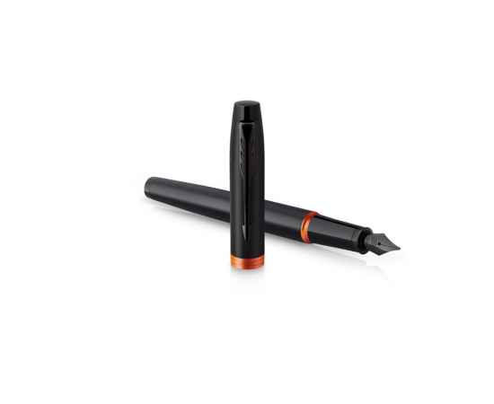 Ручка перьевая Parker IM Vibrant Rings Flame Orange, 2172943, Цвет: черный,оранжевый, изображение 3