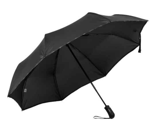 Зонт складной автоматический, 210002, Цвет: черный, изображение 2