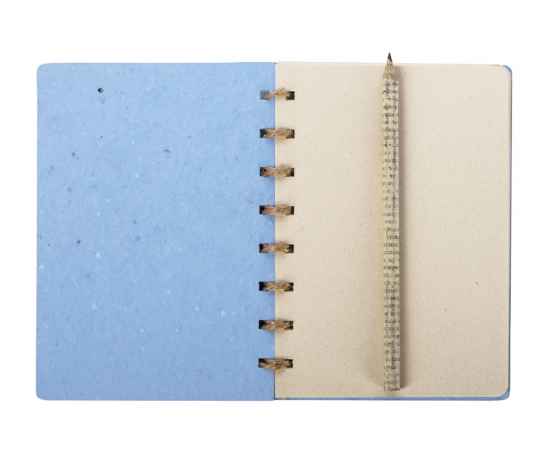 Блокнот А6 с бумажным карандашом и семенами цветов микс, 220202, Цвет: синий, изображение 5