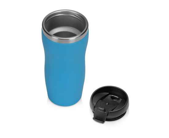 Термокружка Mony Steel soft-touch, 827005p, Цвет: голубой, Объем: 350, изображение 2