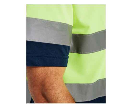 Рубашка поло со светоотражающими полосами Polaris, мужская, S, 9302HV55221S, Цвет: navy,неоновый желтый, Размер: S, изображение 7