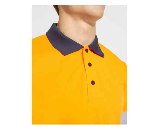 Рубашка поло со светоотражающими полосами Polaris с длинным рукавом, мужская, S, 9306HV55223S, Цвет: navy,неоновый оранжевый, Размер: S, изображение 6