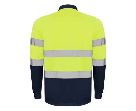 Рубашка поло со светоотражающими полосами Polaris с длинным рукавом, мужская, S, 9306HV55221S, Цвет: navy,неоновый желтый, Размер: S, изображение 2