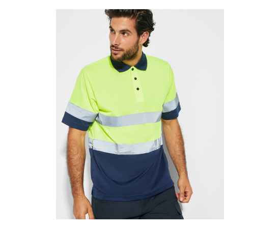 Рубашка поло со светоотражающими полосами Polaris, мужская, S, 9302HV55221S, Цвет: navy,неоновый желтый, Размер: S, изображение 5