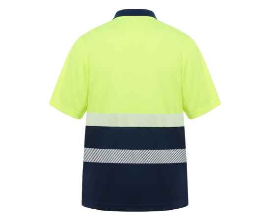 Рубашка поло со светоотражающими полосами Vega, мужская, S, 9315HV55221S, Цвет: navy,неоновый желтый, Размер: S, изображение 2