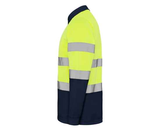 Рубашка поло со светоотражающими полосами Polaris с длинным рукавом, мужская, S, 9306HV55221S, Цвет: navy,неоновый желтый, Размер: S, изображение 3
