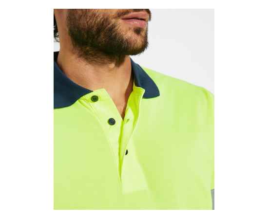 Рубашка поло со светоотражающими полосами Polaris, мужская, S, 9302HV55221S, Цвет: navy,неоновый желтый, Размер: S, изображение 6