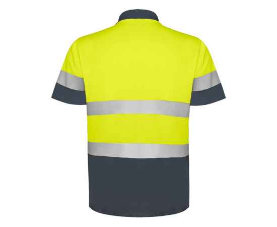 Рубашка поло со светоотражающими полосами Polaris, мужская, S, 9302HV23221S, Цвет: темно-серый,неоновый желтый, Размер: S, изображение 2