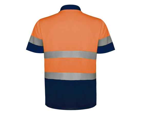 Рубашка поло со светоотражающими полосами Polaris, мужская, S, 9302HV55223S, Цвет: navy,неоновый оранжевый, Размер: S, изображение 2