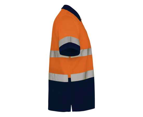 Рубашка поло со светоотражающими полосами Polaris, мужская, S, 9302HV55223S, Цвет: navy,неоновый оранжевый, Размер: S, изображение 4