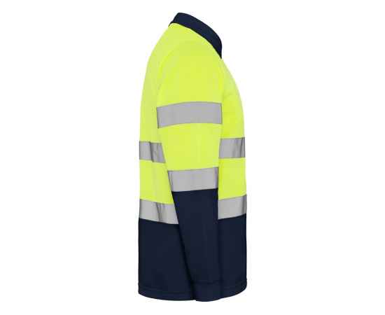 Рубашка поло со светоотражающими полосами Polaris с длинным рукавом, мужская, S, 9306HV55221S, Цвет: navy,неоновый желтый, Размер: S, изображение 4