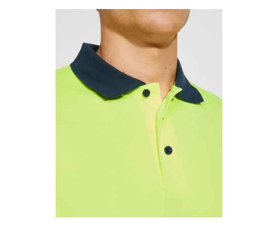 Рубашка поло со светоотражающими полосами Vega, мужская, S, 9315HV55221S, Цвет: navy,неоновый желтый, Размер: S, изображение 6