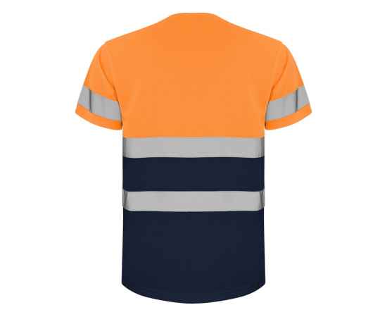 Футболка со светоотражающими полосами Delta, мужская, S, 9310HV55223S, Цвет: navy,неоновый оранжевый, Размер: S, изображение 2