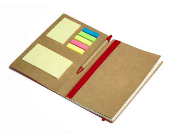 Блокнот А5 Write and stick с ручкой и набором стикеров, 28431.01, Цвет: красный,красный,красный, изображение 2
