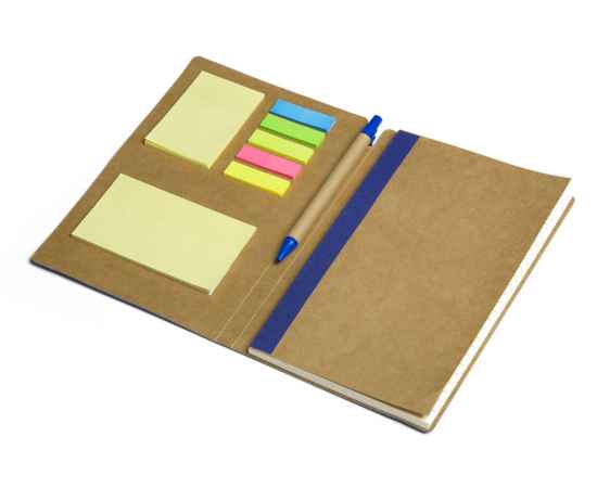 Блокнот А5 Write and stick с ручкой и набором стикеров, 28431.02, Цвет: синий,синий,синий, изображение 2
