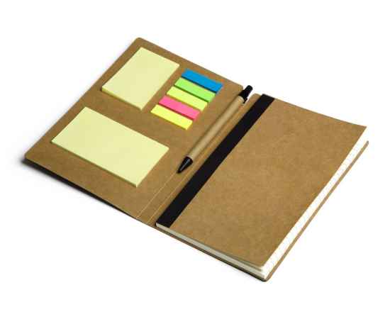Блокнот А5 Write and stick с ручкой и набором стикеров, 28431.07, Цвет: черный, изображение 2