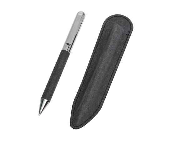 Ручка шариковая Venera из переработанной стали и переработанной кожи, 280107, Цвет: серебристый,серый, изображение 5