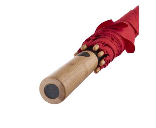 Бамбуковый зонт-трость Okobrella, 100113, Цвет: красный, изображение 9