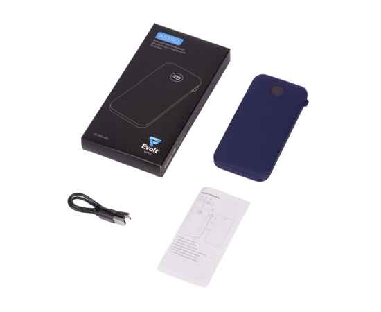 Внешний беспроводной аккумулятор с подсветкой лого Astro, soft-touch, 10000 mAh, 590132, Цвет: темно-синий, изображение 10