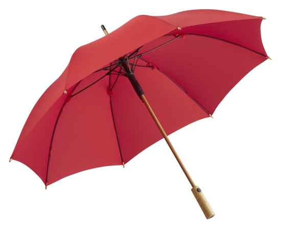 Бамбуковый зонт-трость Okobrella, 100113, Цвет: красный, изображение 10