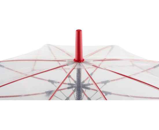 Зонт-трость Pure с прозрачным куполом, 100126, Цвет: красный, изображение 9