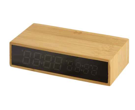 Часы настольные с беспроводной зарядкой Index, 10 Вт, 975639, изображение 3