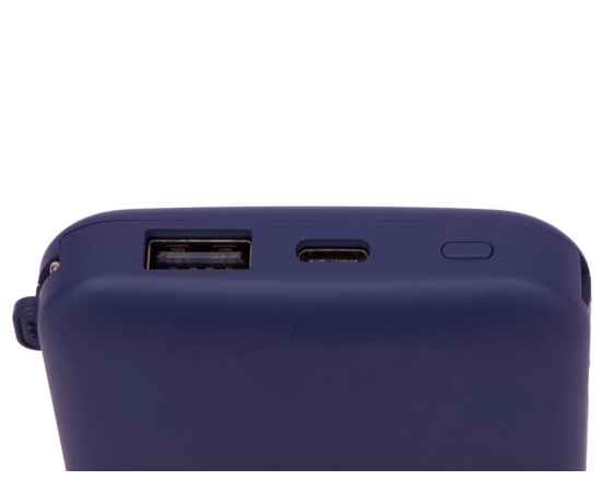 Внешний беспроводной аккумулятор с подсветкой лого Astro, soft-touch, 10000 mAh, 590132, Цвет: темно-синий, изображение 7