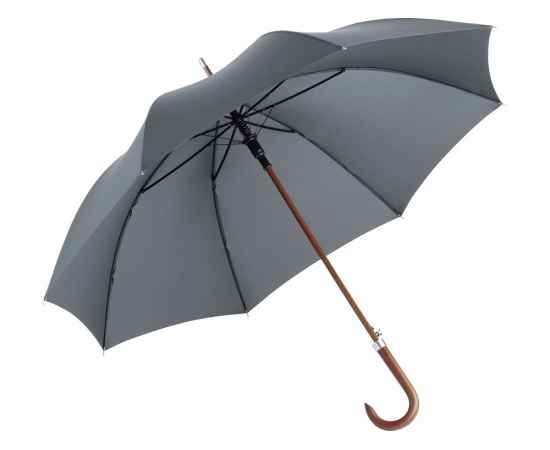 Зонт-трость Dandy с деревянной ручкой, 100096, Цвет: черный, изображение 2
