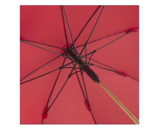 Бамбуковый зонт-трость Okobrella, 100113, Цвет: красный, изображение 2