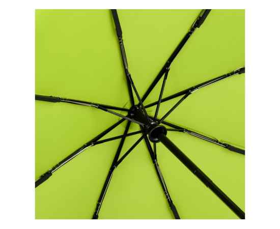 Зонт складной из бамбука ÖkoBrella полуавтомат, 100090, Цвет: лайм, изображение 4